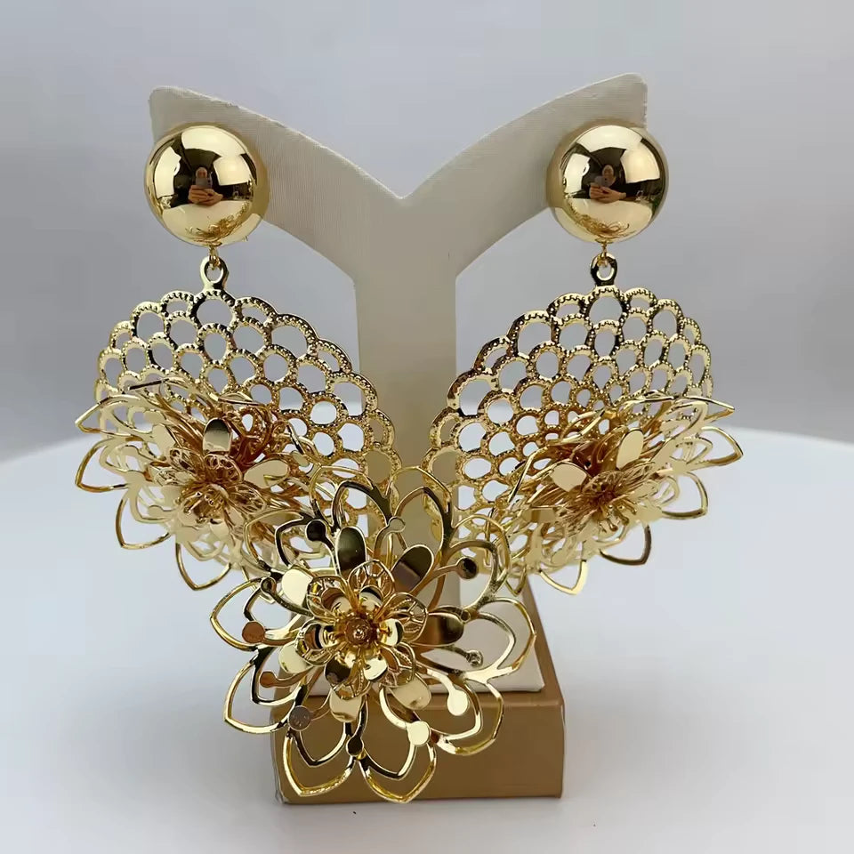 SPC011 New Fashion Trendy Brazilian Gold-Plated African Wedding Bridal Set (5)