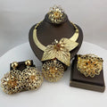 SPC011 New Fashion Trendy Brazilian Gold-Plated African Wedding Bridal Set