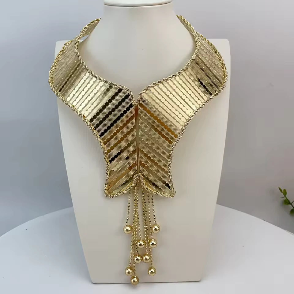 SPC013 Fashion Italian Dubai Gold Plated Light Weight Jewelry Set (3)