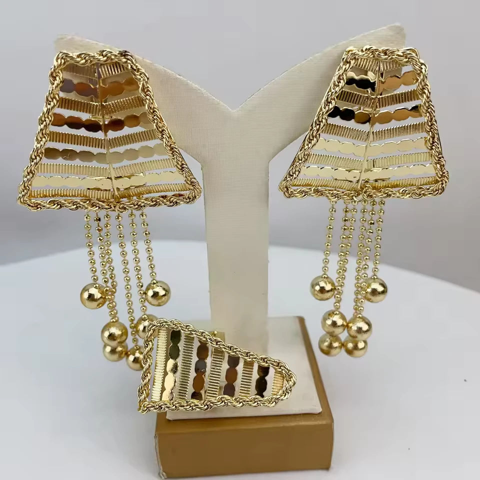 SPC013 Fashion Italian Dubai Gold Plated Light Weight Jewelry Set (4)