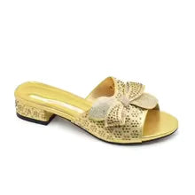 SPSH2001 - Luxury Glitter Bow-Tie Pumps | Low Heel Party Shoes