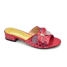 SPSH2001 - Luxury Glitter Bow-Tie Pumps | Low Heel Party Shoes