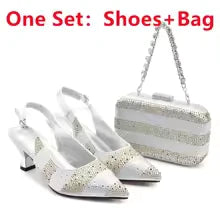 SPSH2010 - Original Italian Shoe & Bag Set | Luxury Designer Bridal Pumps