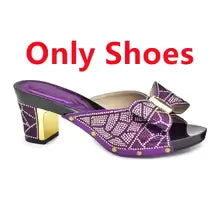 SPSH2032 - 2026 Italian Designer Series | Luxury African Wedding Shoe & Bag Set