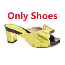 SPSH2032 - 2026 Italian Designer Series | Luxury African Wedding Shoe & Bag Set
