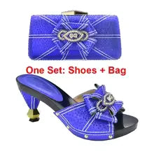 SPSH2019B - Comfortable Rhinestone Open Toe Heels | New Design Italian Party Shoes