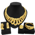 SPC028 Gold Plated Pendant Wedding Party Earring Ring Set