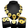 SPC035 Gold Plated Heart Necklaces Earrings Jewelry Sets