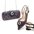 SPSH2011 - Italian Evening Shoe & Bag Set | Luxury Rhinestone Party Pumps