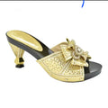 SPSH2019B - Comfortable Rhinestone Open Toe Heels | New Design Italian Party Shoes Multiple Colours