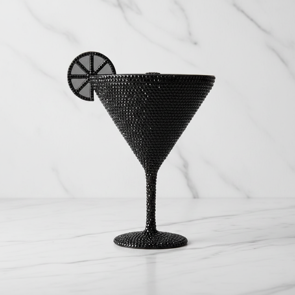 Black Cocktail Bag – Marble