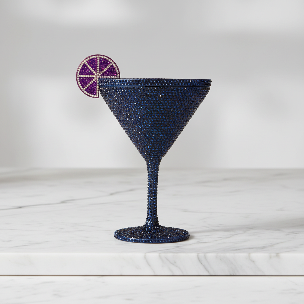 Dark Navy/Purple Cocktail Bag – Marble