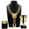 SPC024 statement jewellery set on black display stands
