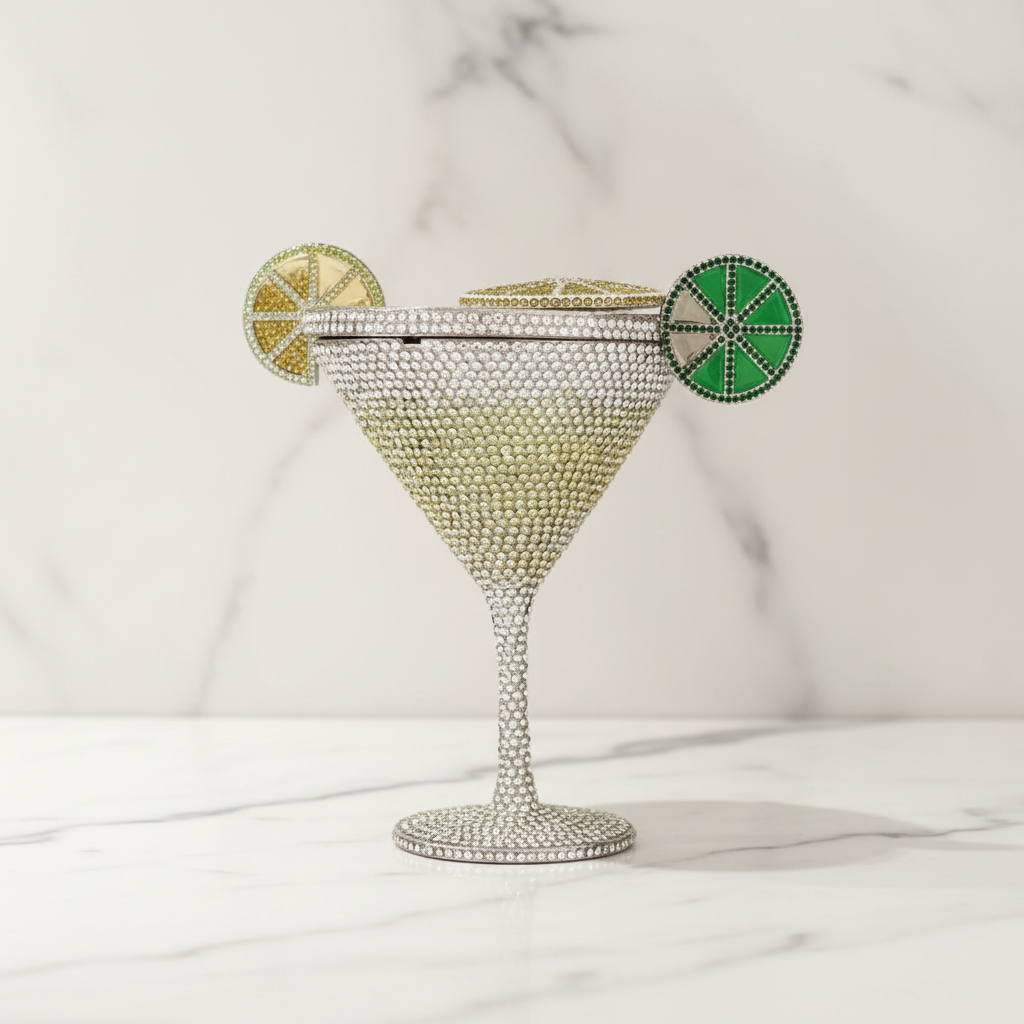 Silver with Green Citrus Slice – Marble
